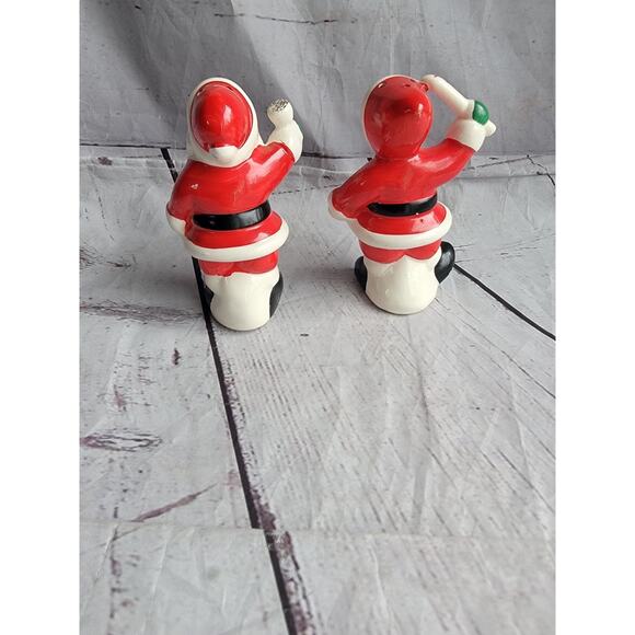 1950s Vintage Salt Pepper Shakers NAPCO Santa & Mrs. Claus Bell Ringers - Picture 8 of 14